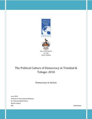 The Political Culture of Democracy of Trinidad & Tobago