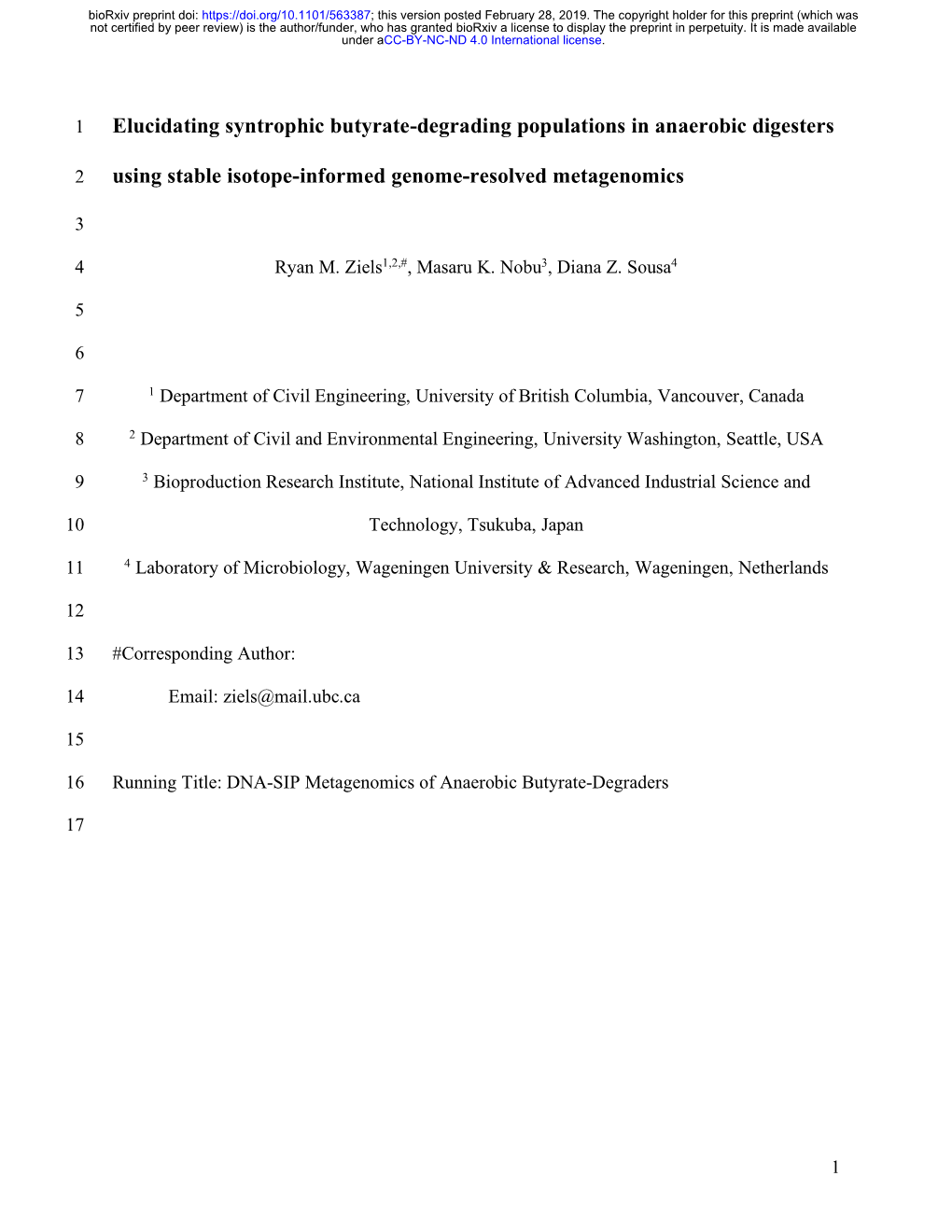 Elucidating Syntrophic Butyrate-Degrading Populations in Anaerobic Digesters