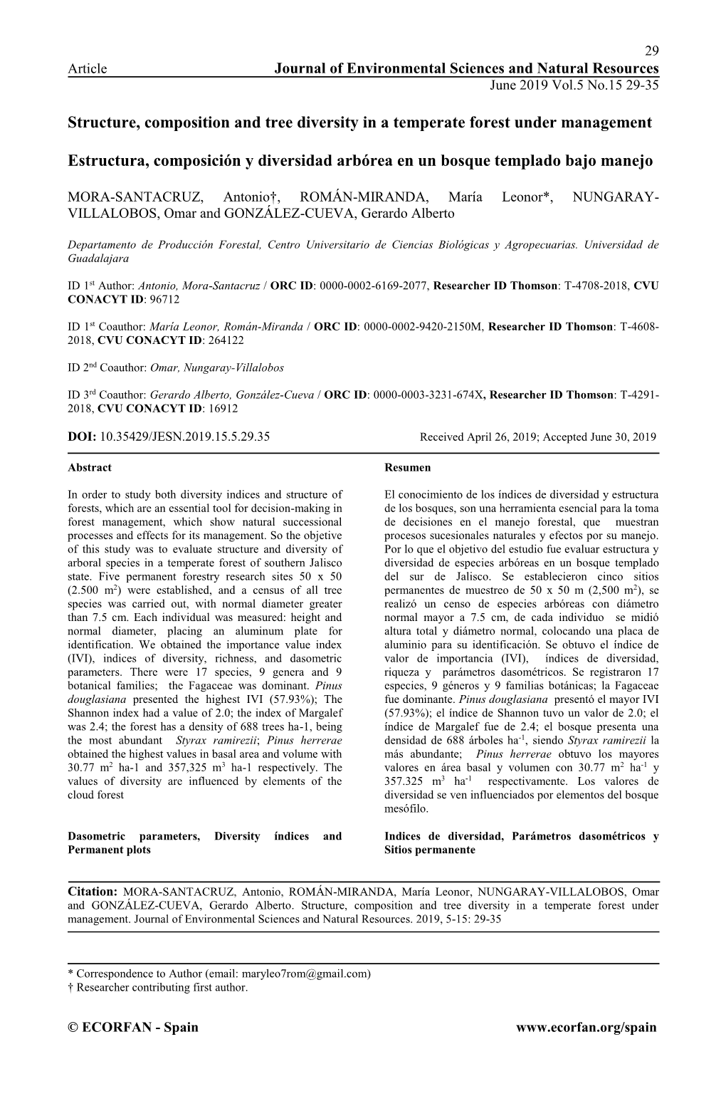 Structure, Composition and Tree Diversity in a Temperate Forest Under Management