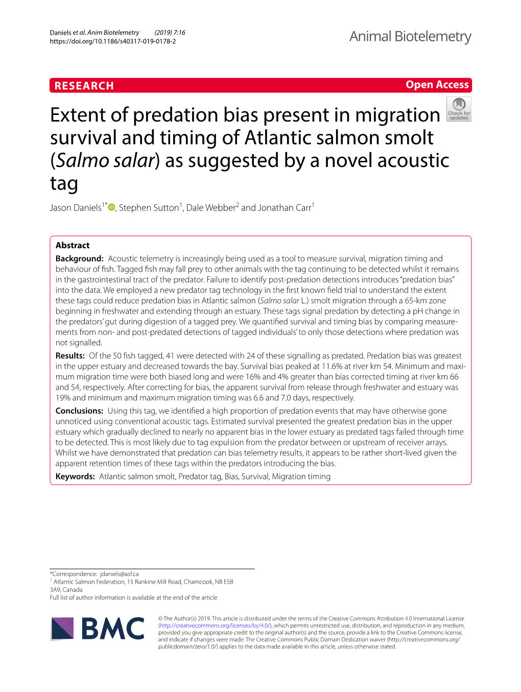 Extent of Predation Bias Present in Migration Survival and Timing Of