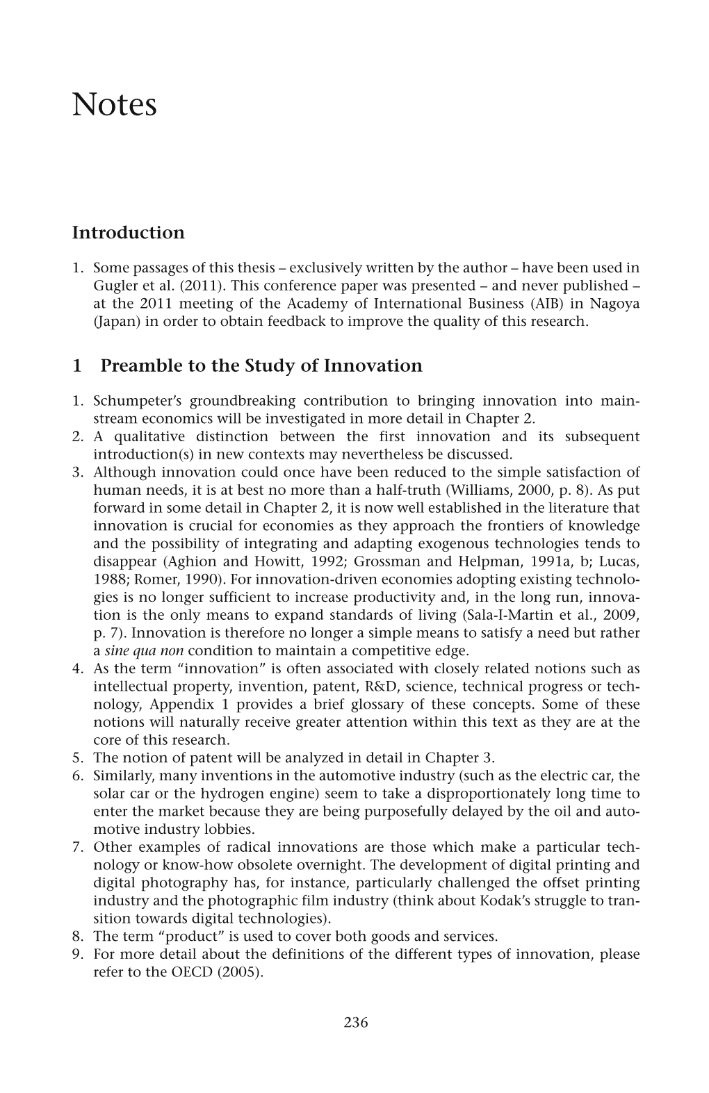 Introduction 1 Preamble to the Study of Innovation