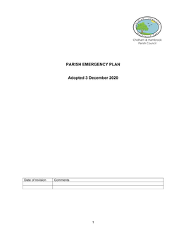 Parish Emergency Plan, a Copy of Which Wil L Be Lodged with C DC , Fits with the Inter - Agency Arrangements