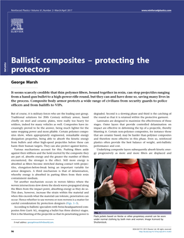 Ballistic Composites – Protecting the Protectors