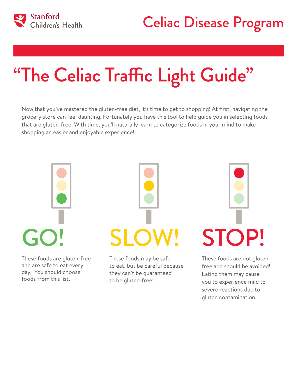 Download the Celiac "Traffic Light" Meal Plan