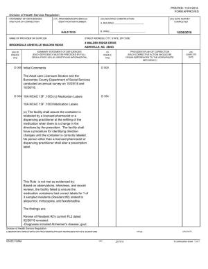 Statement of Deficiencies (X1) Provider/Supplier/Clia (X2) Multiple Construction (X3) Date Survey and Plan of Correction Identification Number: Completed A