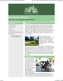 Downtown Details News from Downtown Mobile Alliance