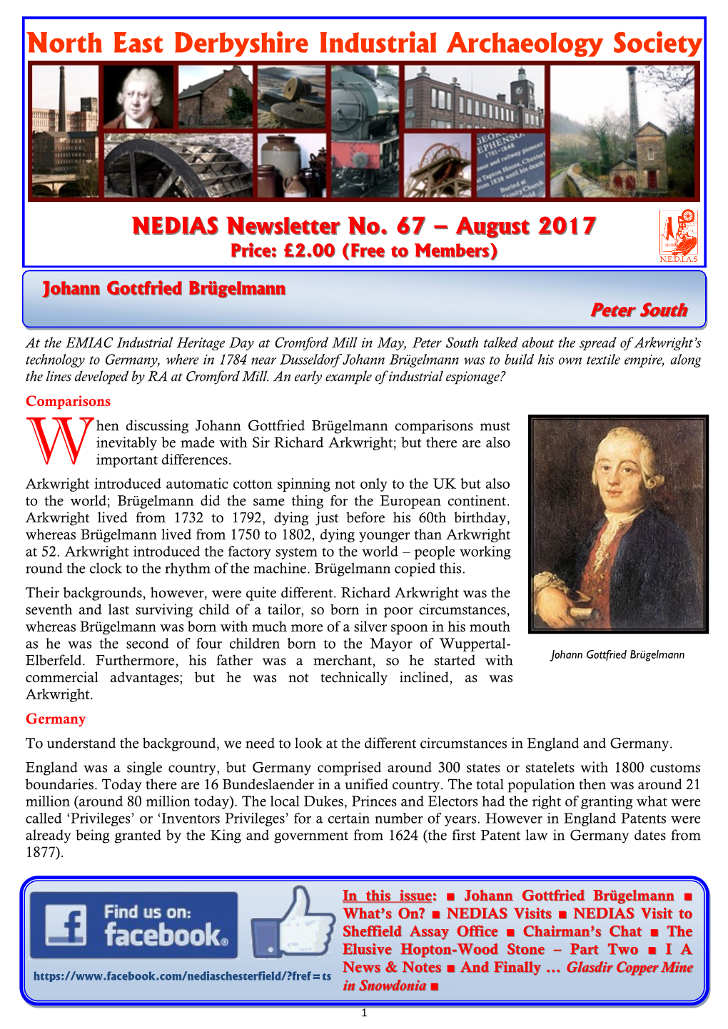 NEDIAS Newsletter No 67 – August 2017