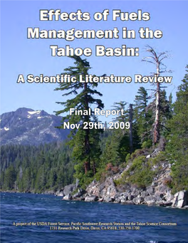 Effects of Fuels Management in the Tahoe Basin………………………...3