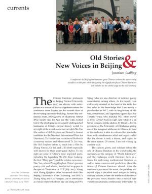 Old Stories New Voices in Beijing Jonathan& Stalling