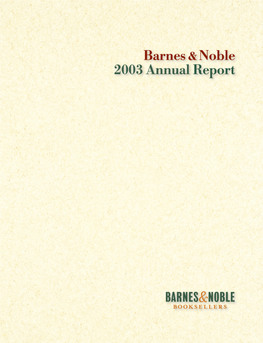 B&N Annual Report 2003.Int