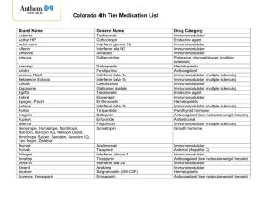 Colorado 4Th Tier Medication List