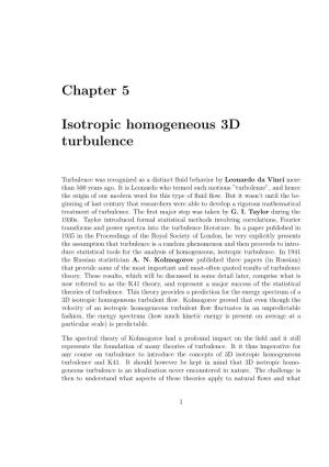 Chapter 5 Isotropic Homogeneous 3D Turbulence