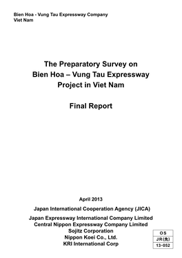 The Preparatory Survey on Bien Hoa – Vung Tau Expressway Project in Viet Nam