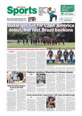 Qatar Get Set for Copa America Debut, but First Brazil Beckons