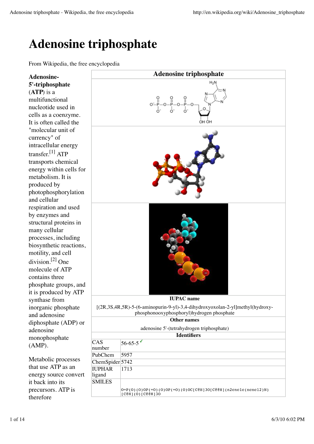 Adenosine Triphosphate - Wikipedia, the Free Encyclopedia