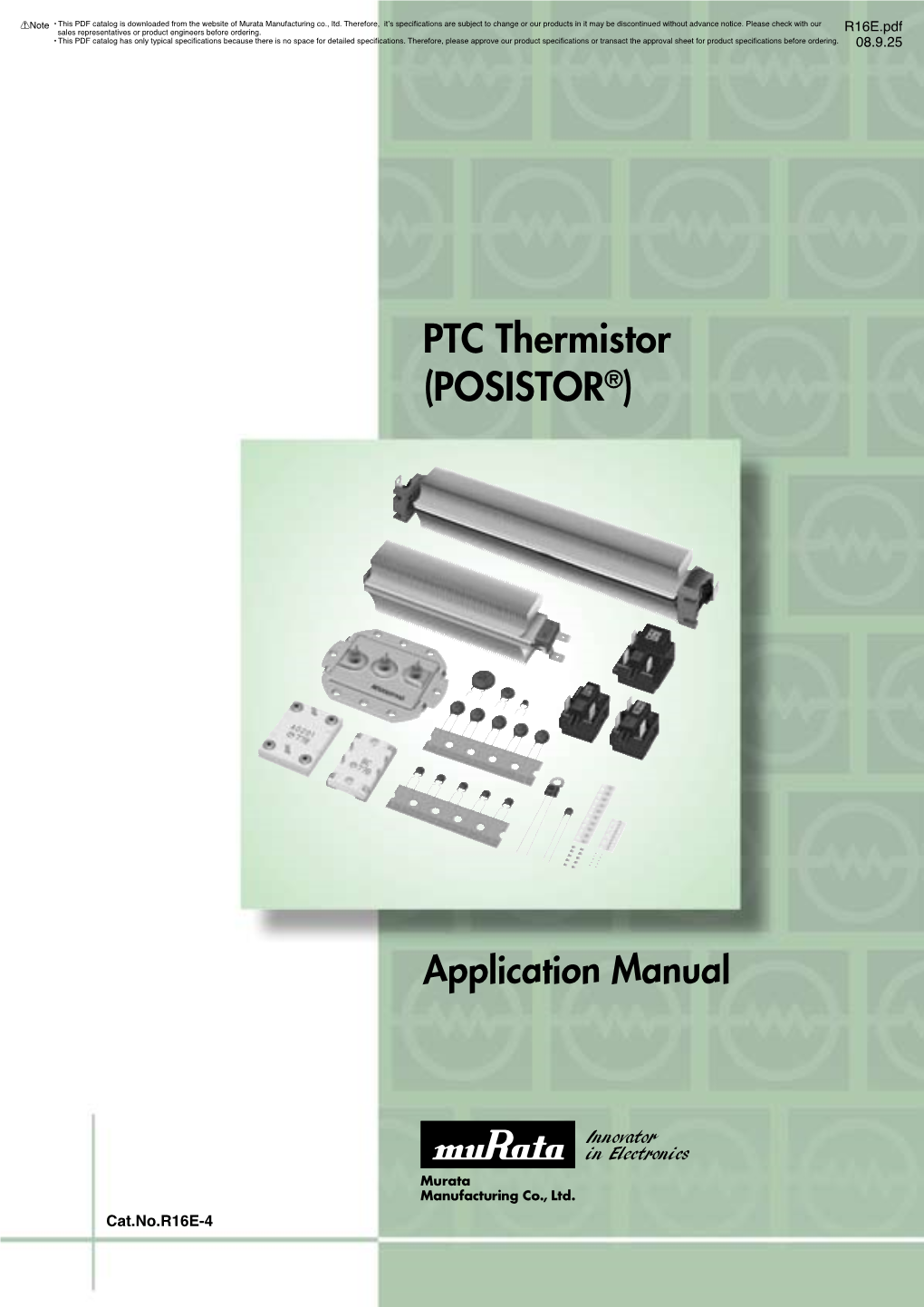 PTC Thermistor (POSISTOR®)