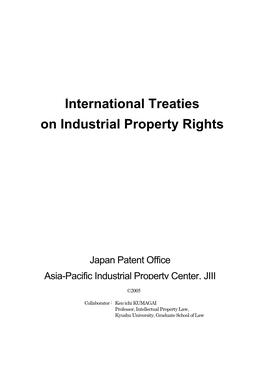 International Treaties on Industrial Property Rights(2005)