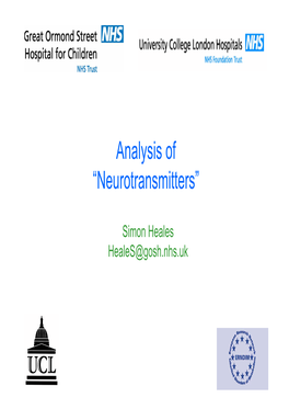 Analysis of “Neurotransmitters”