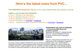 Pvc News & Events