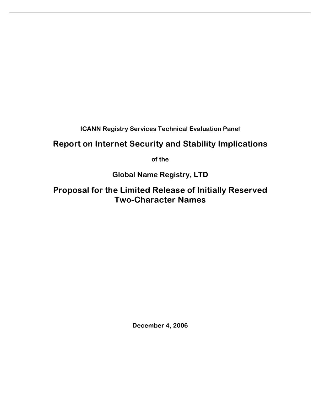 RSTEP GNR Proposal Review Team Report