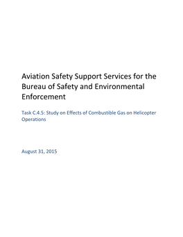 Study on Effects of Combustible Gas on Helicopter Operations