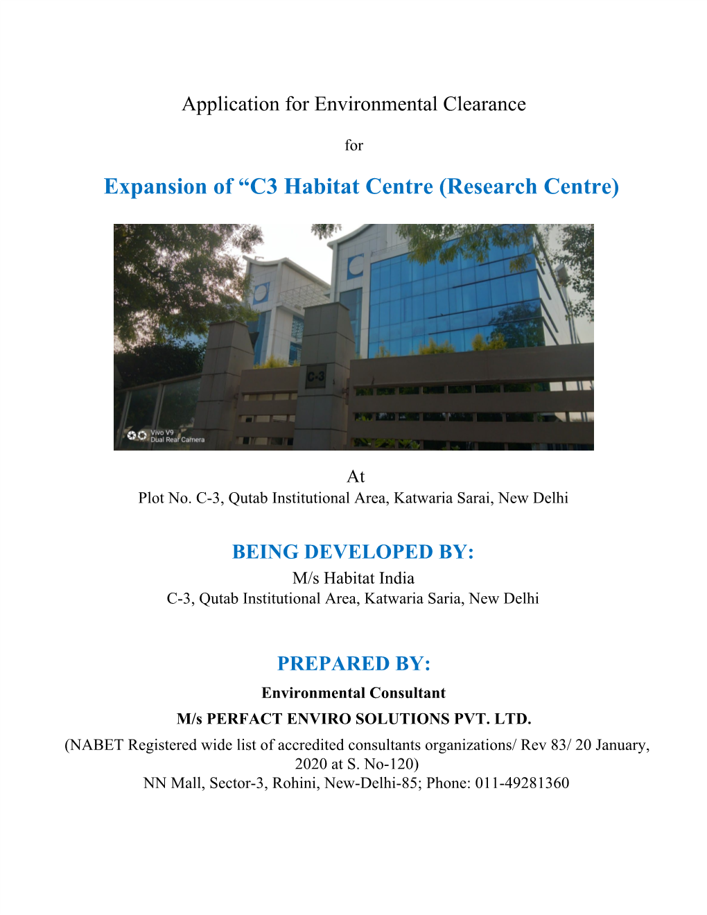 C3 Habitat Centre (Research Centre)