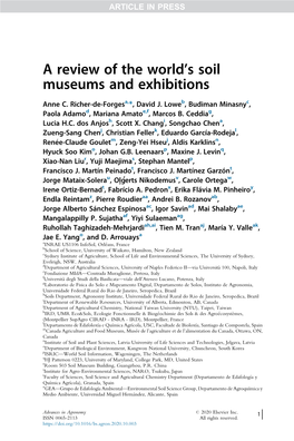 A Review of the World's Soil Museums and Exhibitions