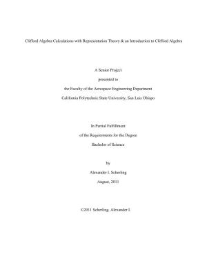 Clifford Algebra Calculations with Representation Theory & An