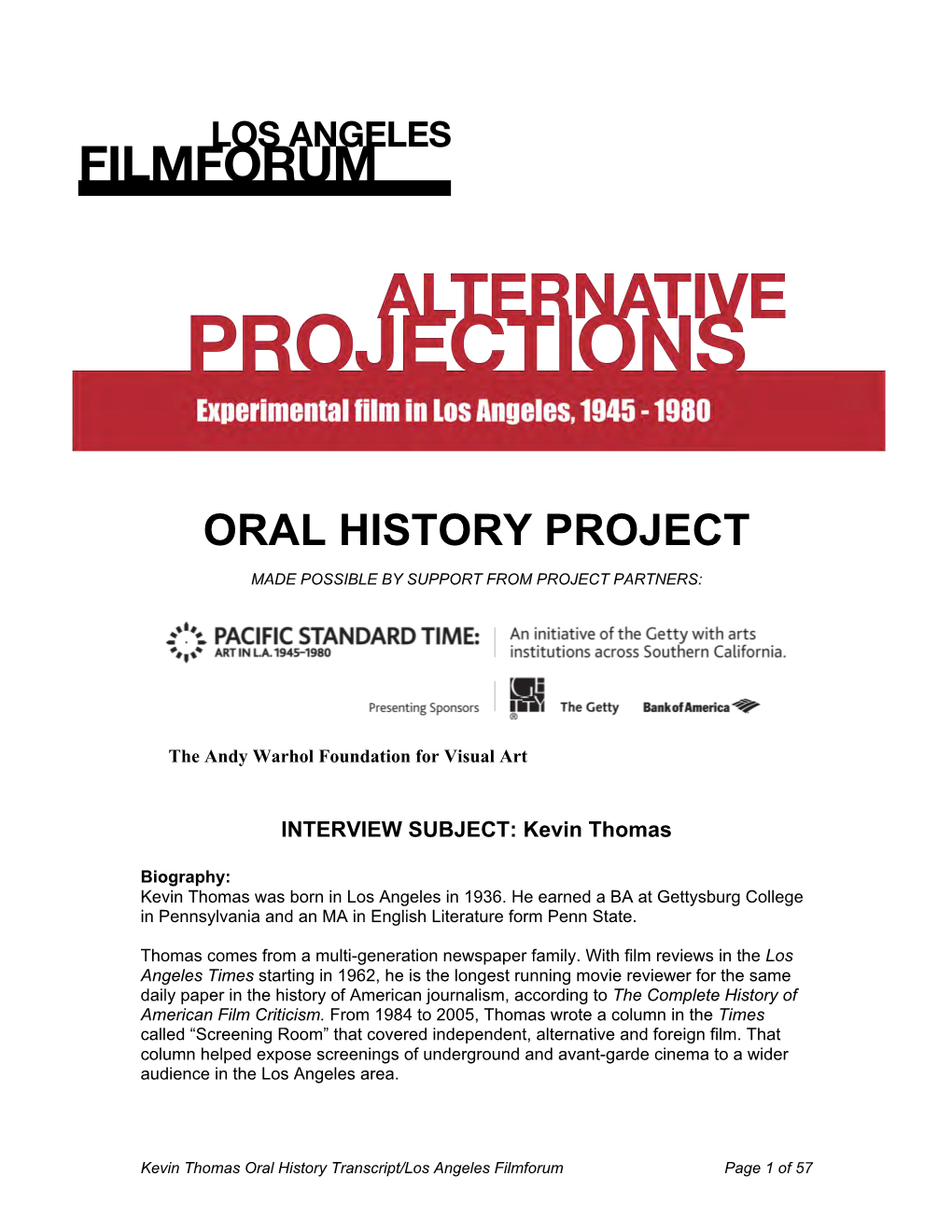 Oral History Project