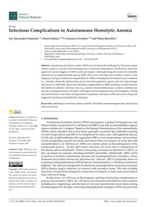 Infectious Complications in Autoimmune Hemolytic Anemia
