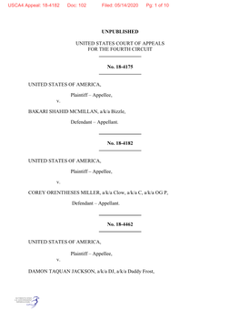 Unpublished United States Court Of