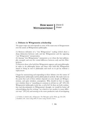 How Many Wittgensteins?