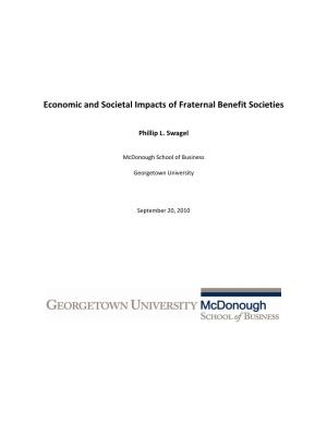Economic and Societal Impacts of Fraternal Benefit Societies