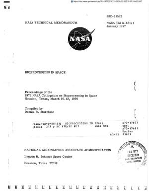 5819 1 January 1977 BIOPROCESSING IN