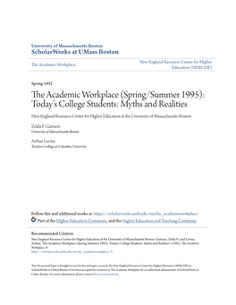 The Academic Workplace Education (NERCHE)