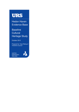 Hedon Haven Evidence Base Baseline Cultural Heritage Study