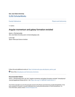 Angular Momentum and Galaxy Formation Revisited