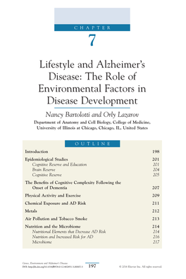 Lifestyle and Alzheimer's Disease: the Role of Environmental Factors