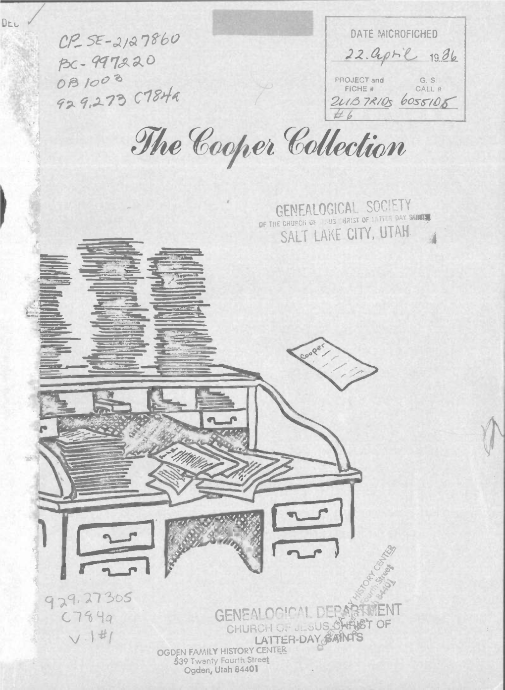 THE COOPER COLLECTION the Research Aid for All Cooper Families