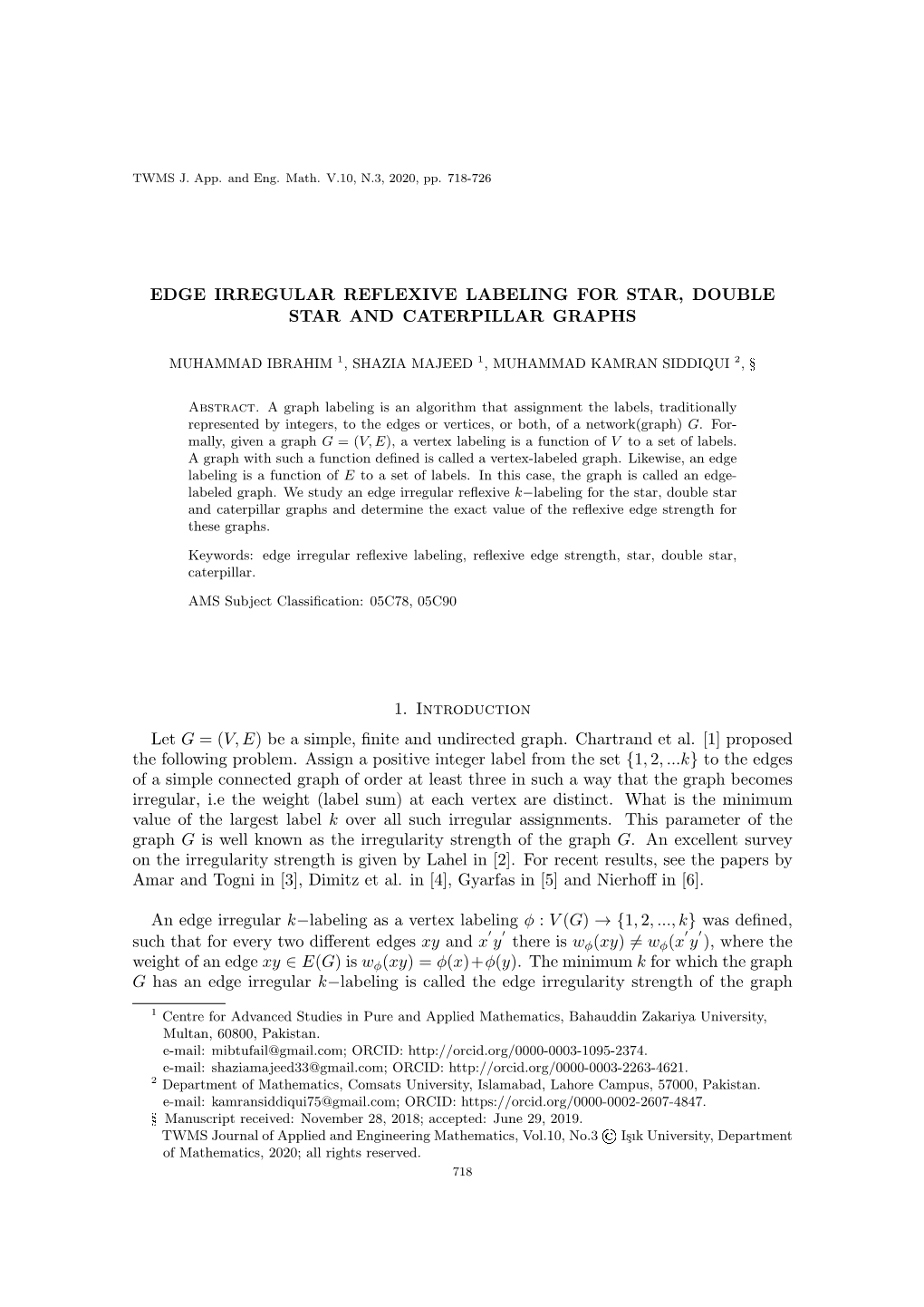 Edge Irregular Reflexive Labeling for Star, Double Star and Caterpillar Graphs