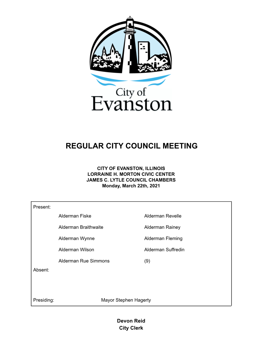 Regular City Council Meeting