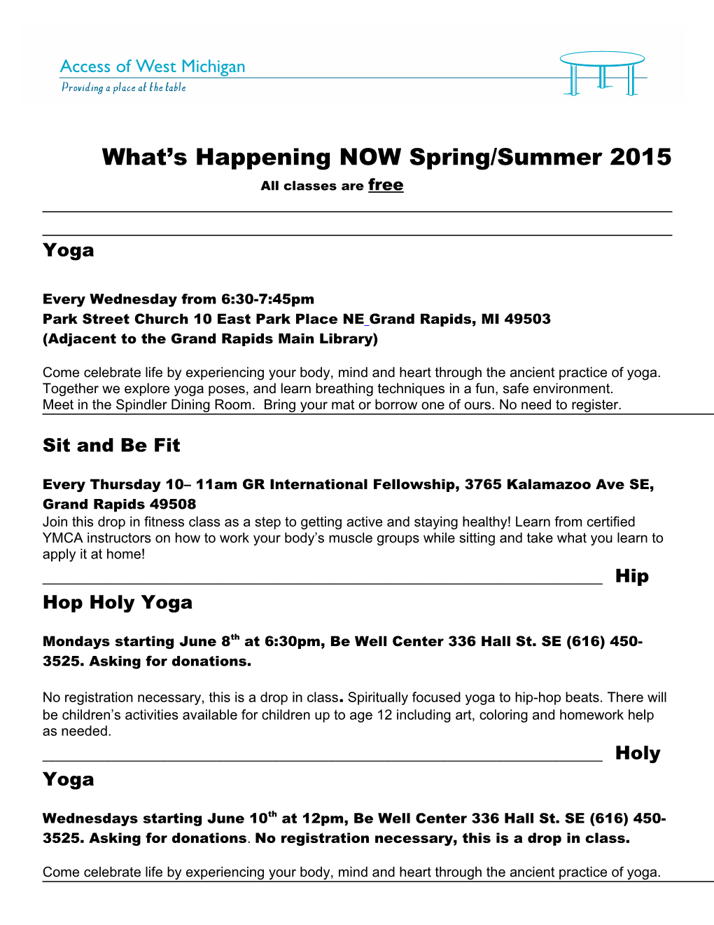 What S Happening NOW Spring/Summer 2015