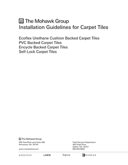 Installation Guidelines for Carpet Tiles
