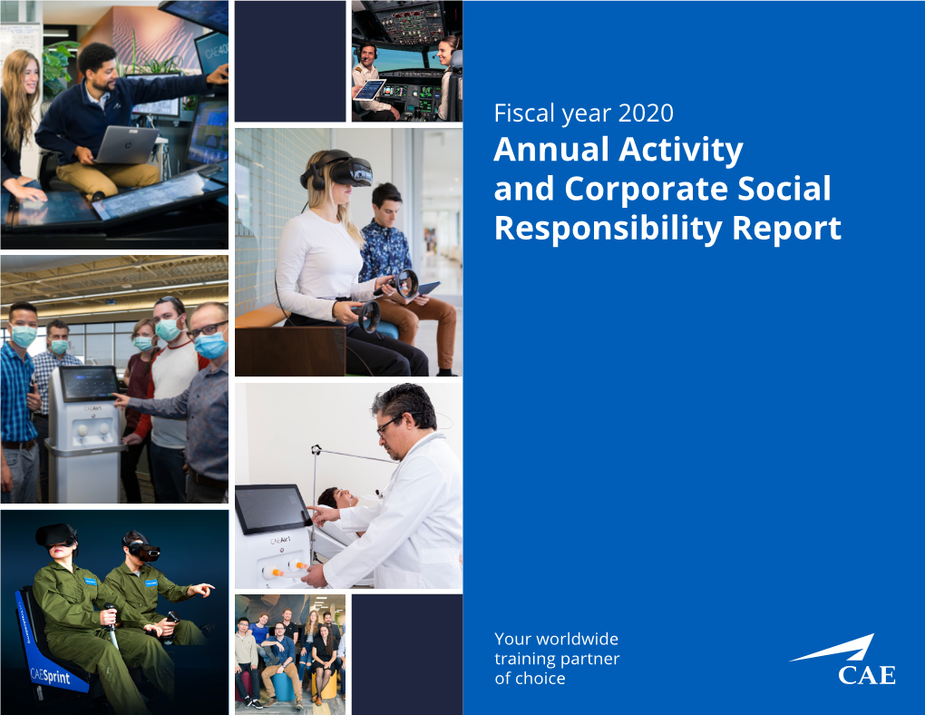 FY20 Annual Activity and Corporate Social Responsibility Report