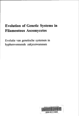 Evolution of Genetic Systems in Filamentous Ascomycetes