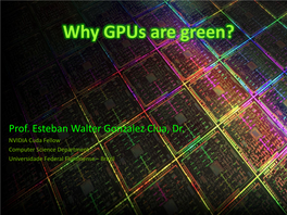 Why Gpus Are Green?