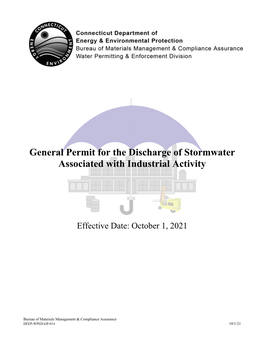 General Permit for the Discharge of Stormwater Associated with Industrial Activity
