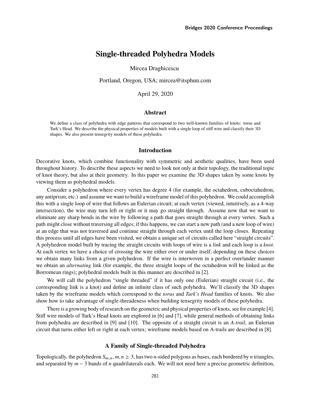 Single-Threaded Polyhedra Models