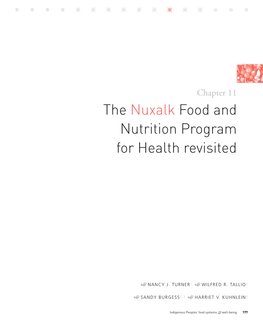 The Nuxalk Food and Nutrition Program for Health Revisited