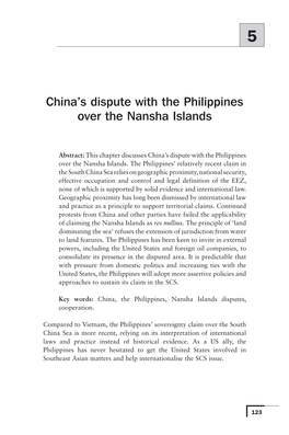 China's Dispute with the Philippines Over the Nansha